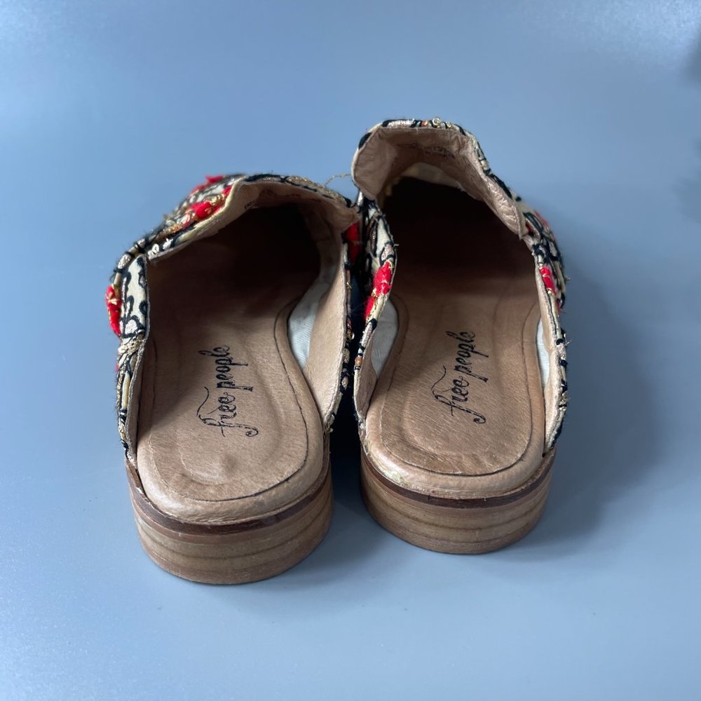Free People Gold Embroidered Loafers, Size 36 - Picture 6 of 10